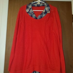 3xl red ,flannel shirt